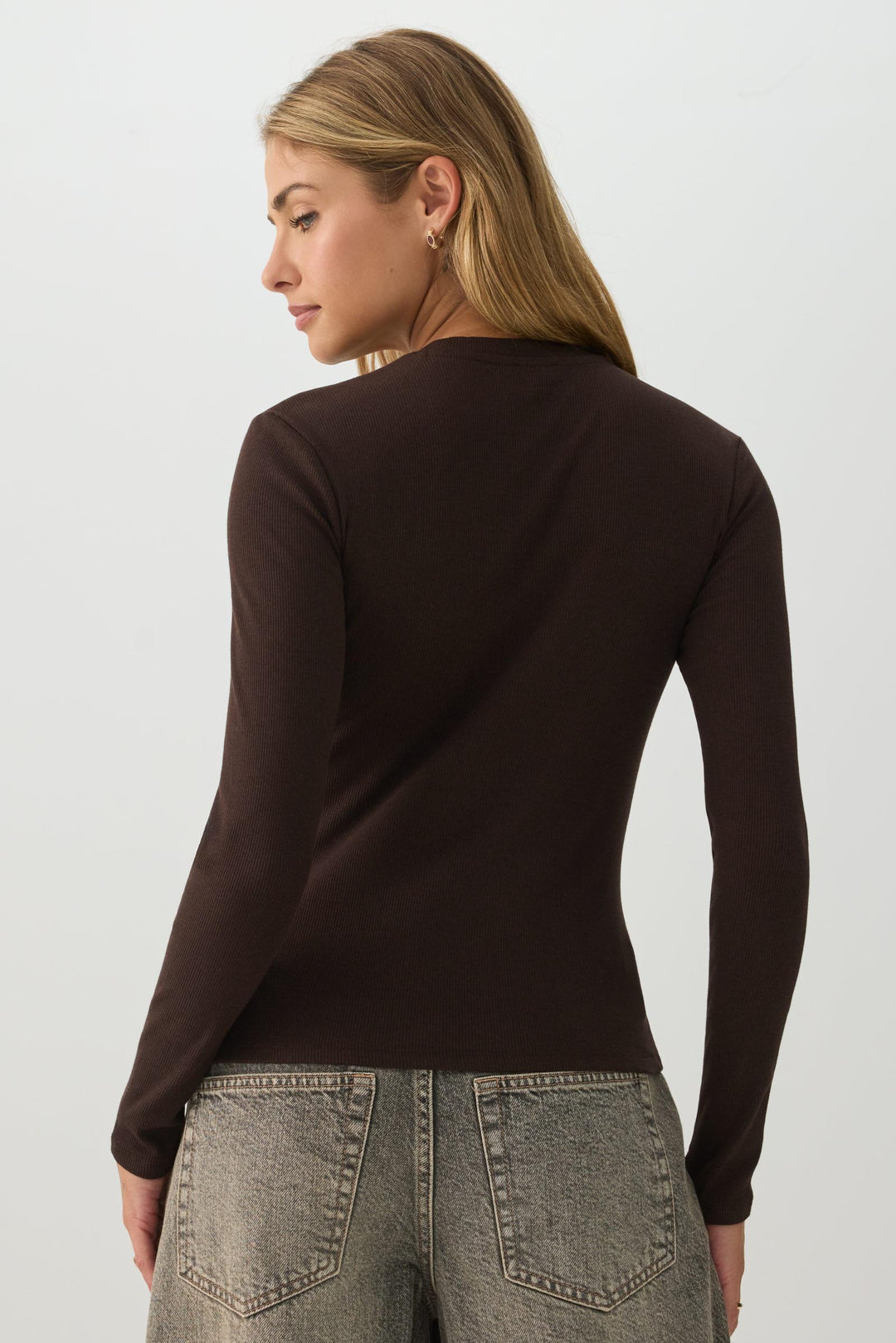 Rib Long Sleeve Top