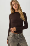 Rib Long Sleeve Top