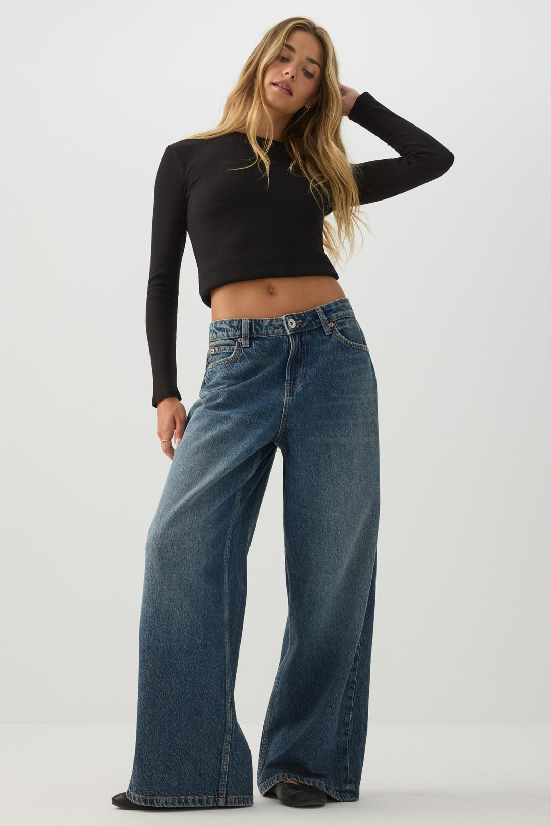 Rib Long Sleeve Top