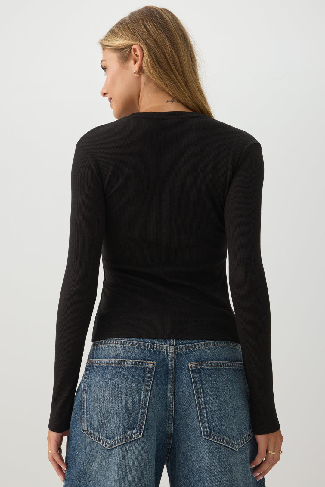 Rib Long Sleeve Top