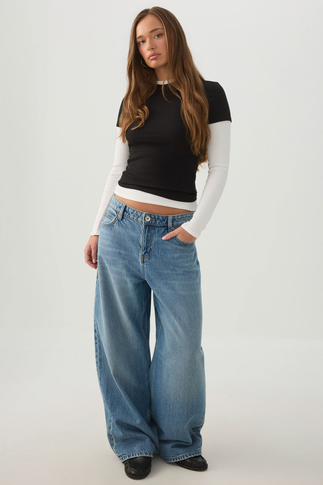 Rib Crew Neck T-Shirt