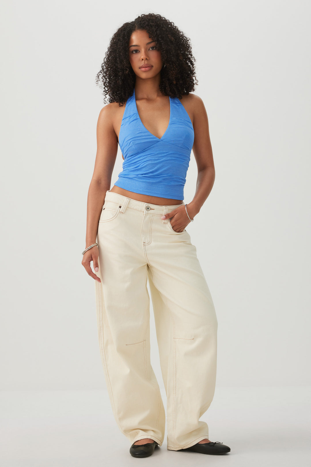 Textured Knit Halter Tank