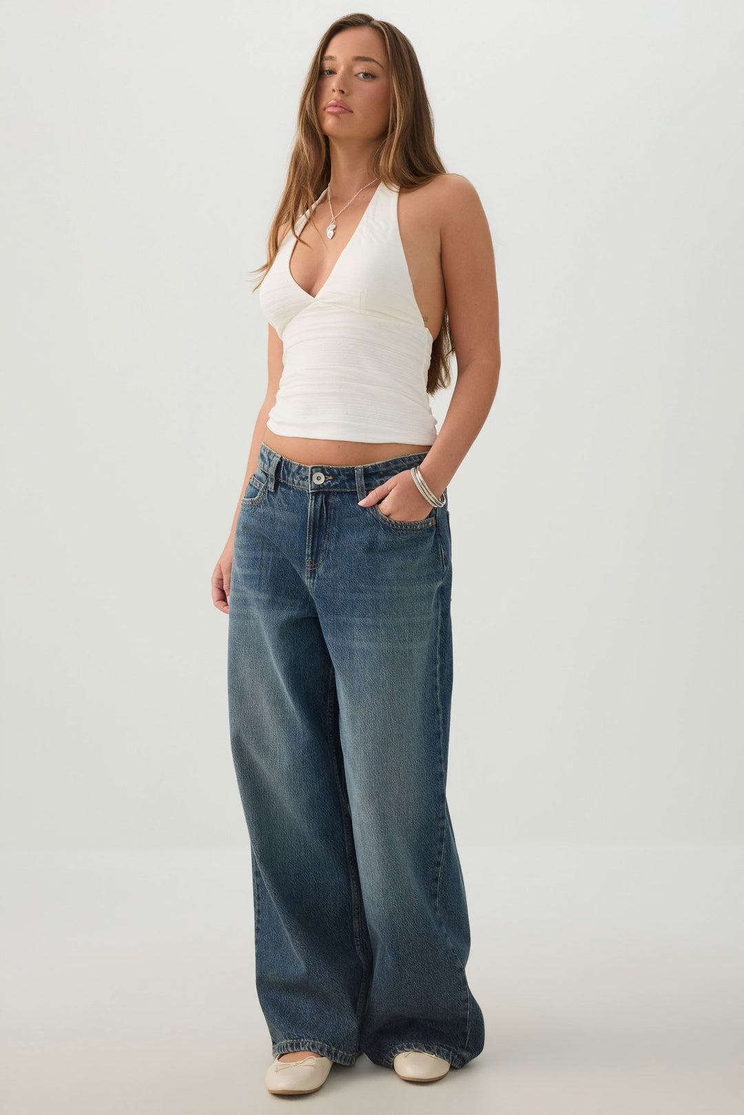 Textured Knit Halter Tank