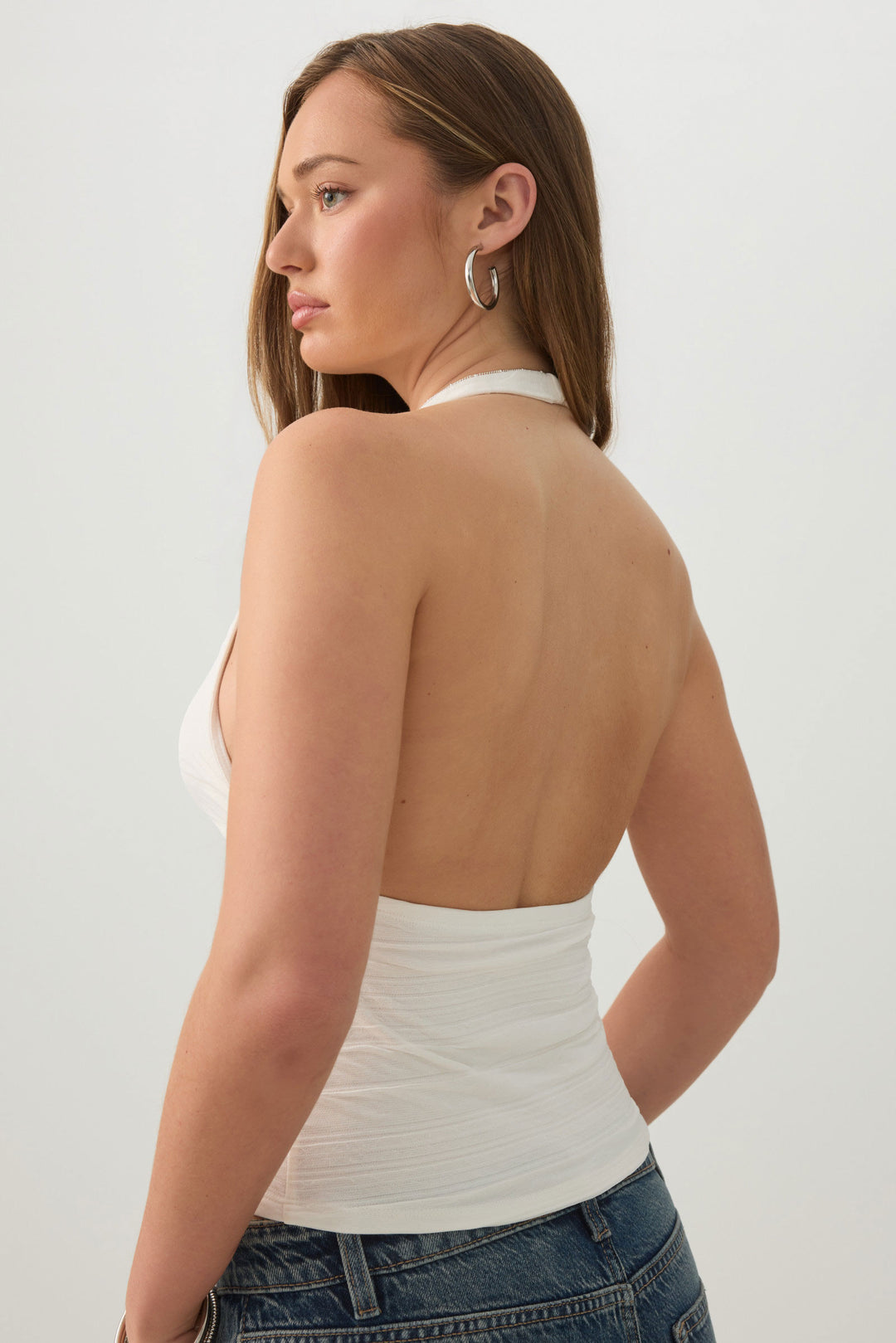 Textured Knit Halter Tank