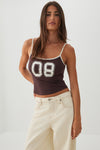 Graphic Scoop Neck Tank Top