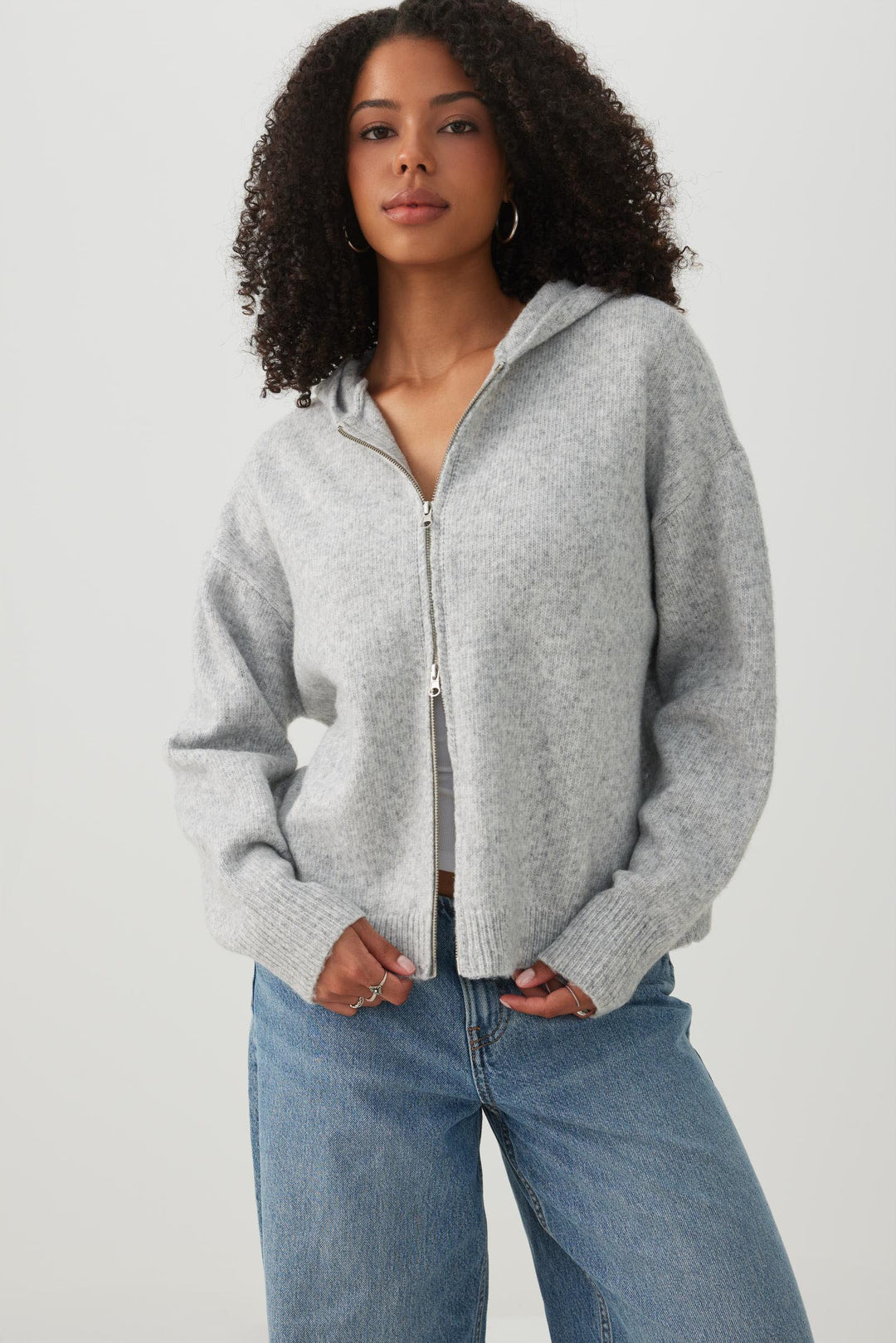 Veste ample à capuchon
