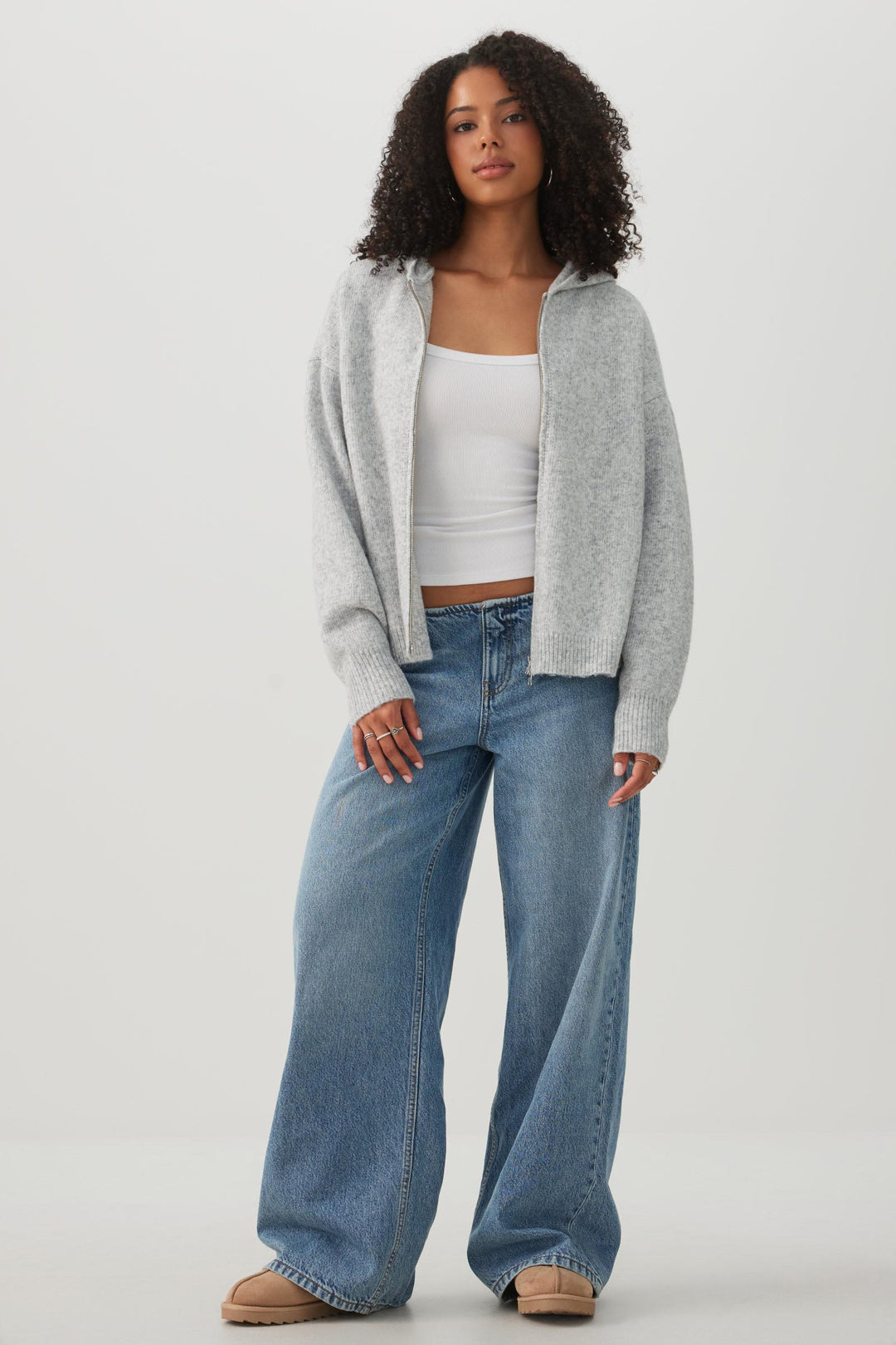 Veste ample à capuchon