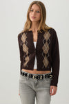 Cardigan court boutonné