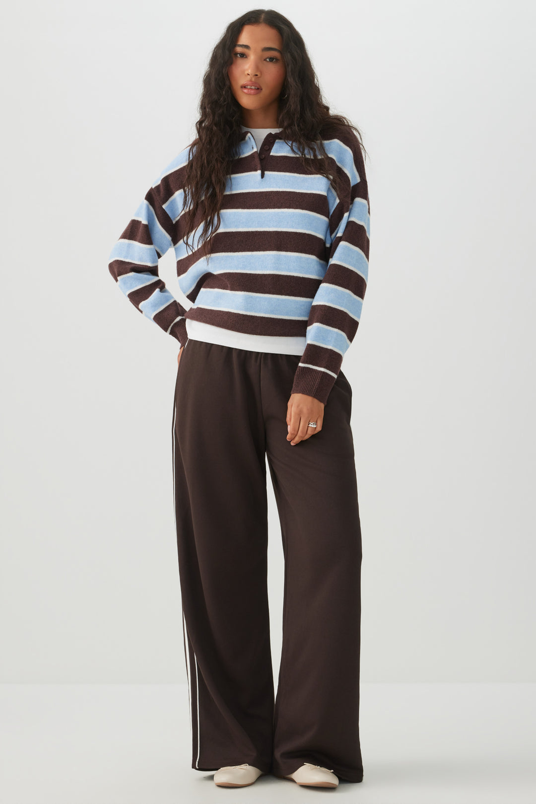 Striped Polo Sweater