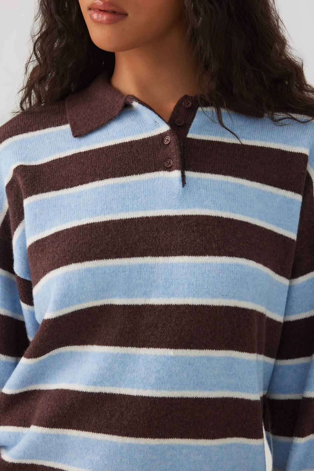 Striped Polo Sweater