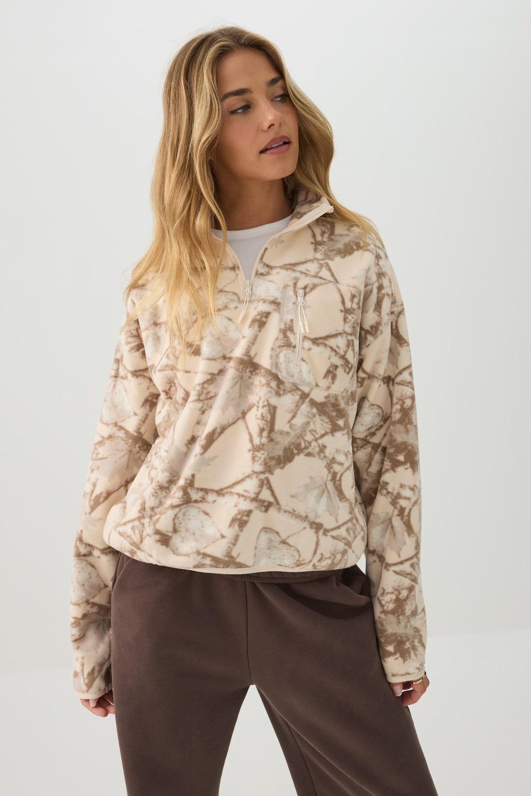 Polar Fleece Quarter Zip Sweatshirt
