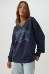 MADESOFT™ Fleece V-Neck Graphic Sweatshirt