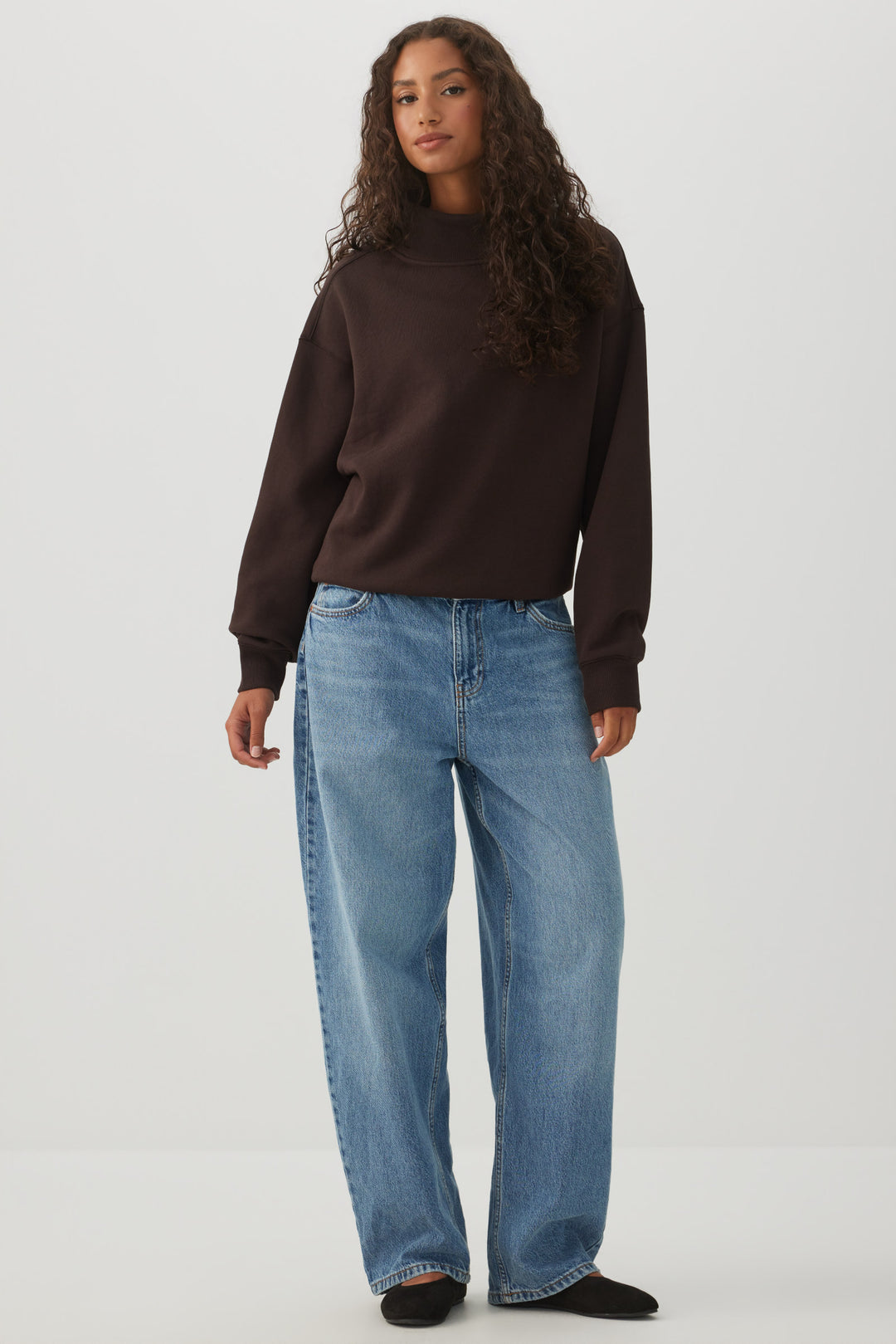 MADESOFT™ Fleece Mock Neck Sweatshirt