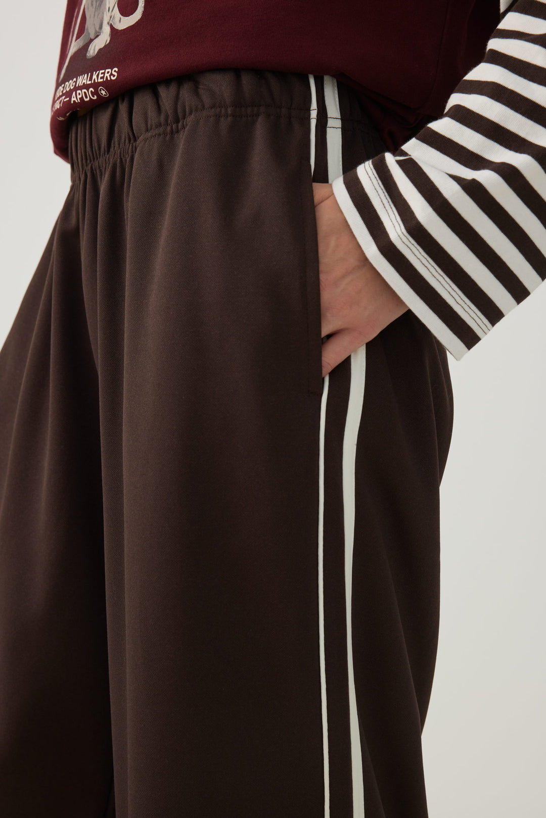 Pantalon tricot à jambe large