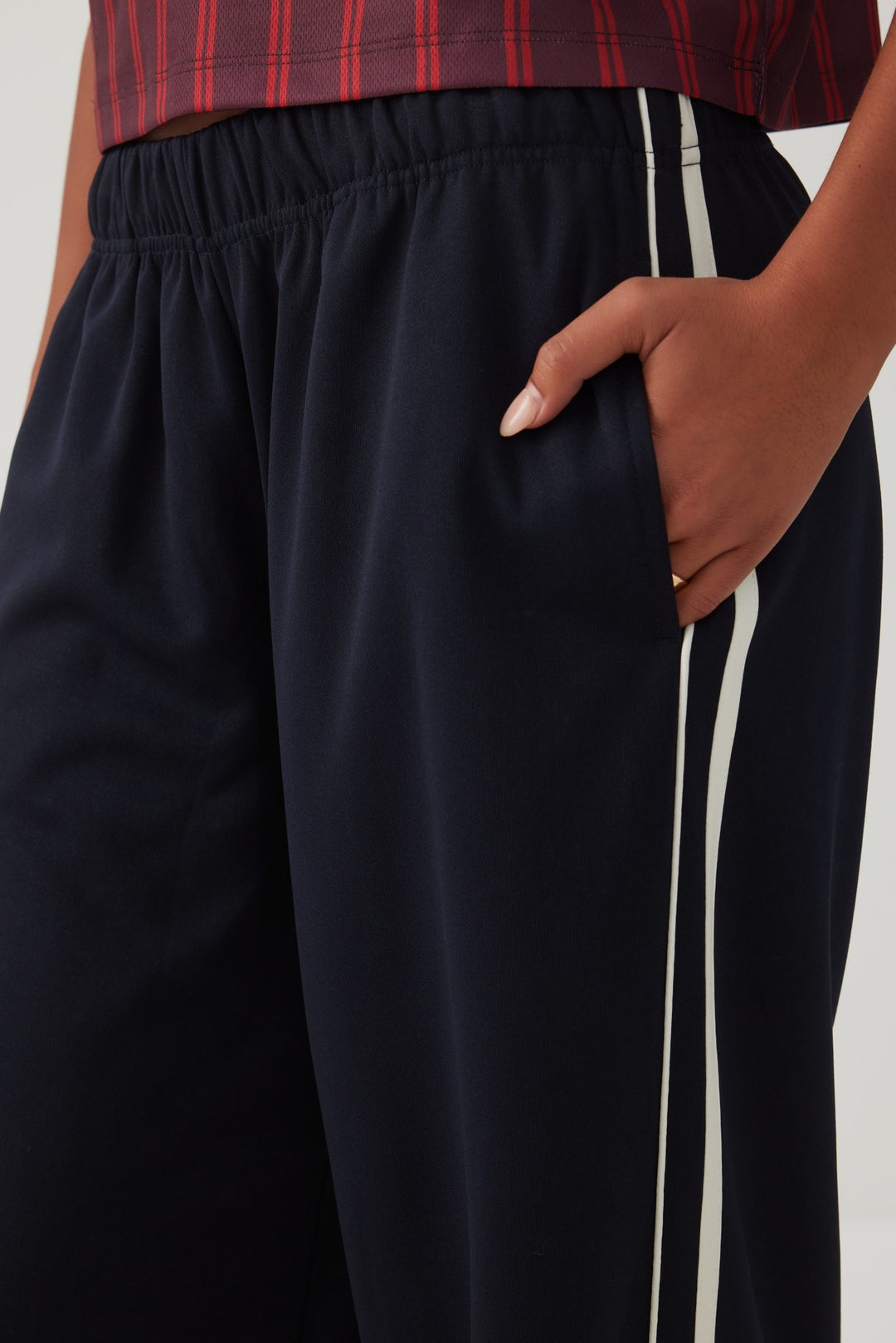 Pantalon tricot à jambe large
