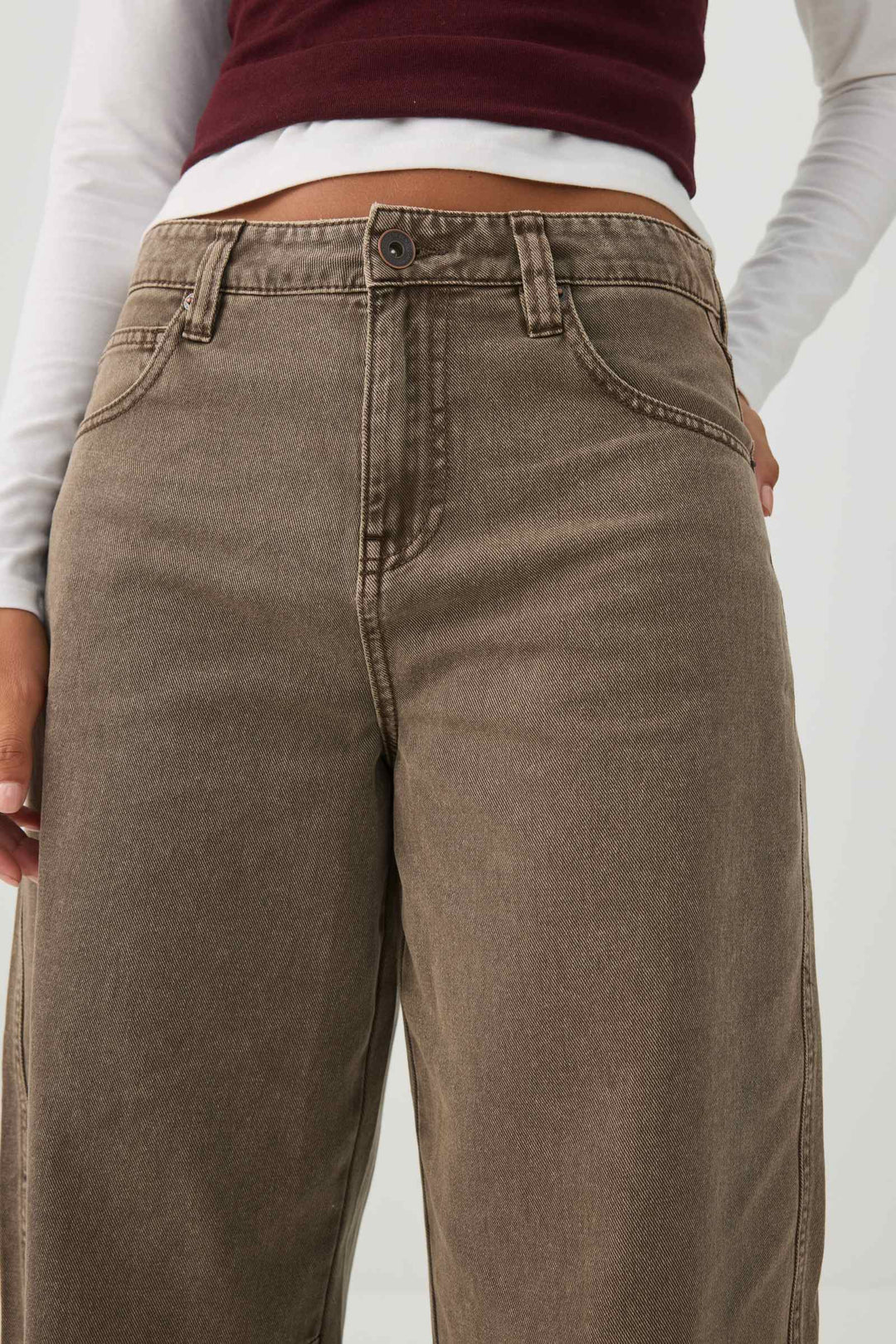 The Indie Fit High Rise Barrel Pants