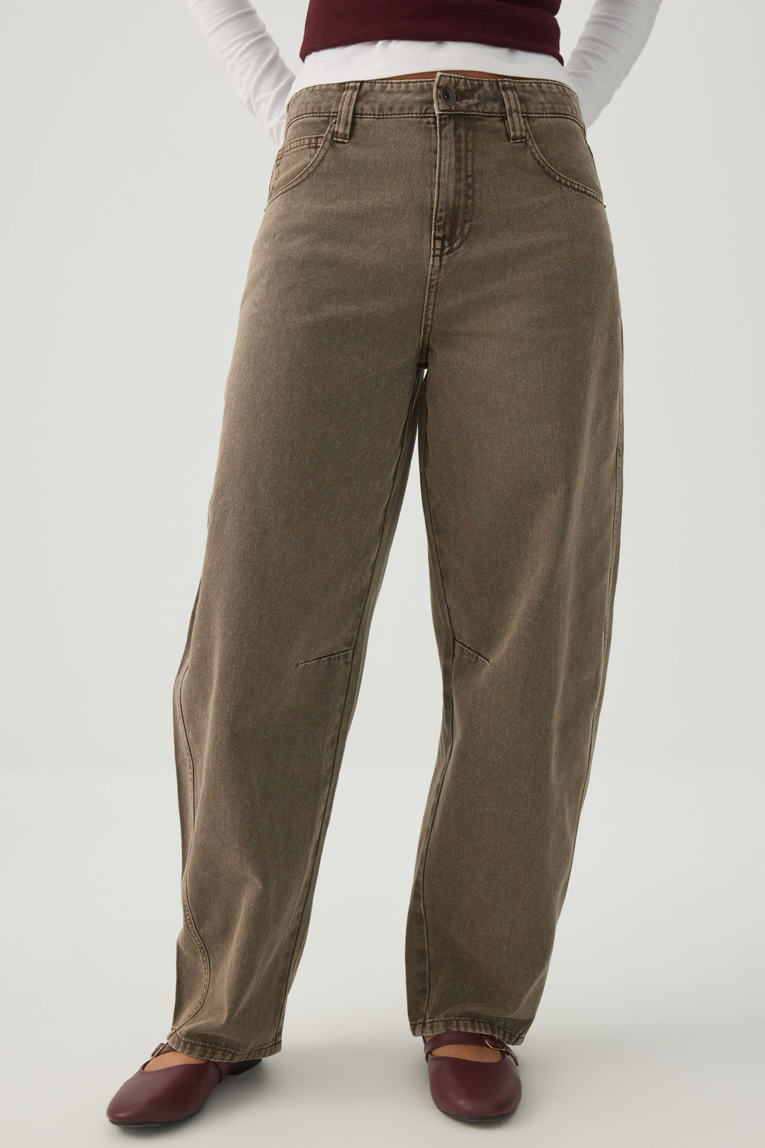 The Indie Fit High Rise Barrel Pants