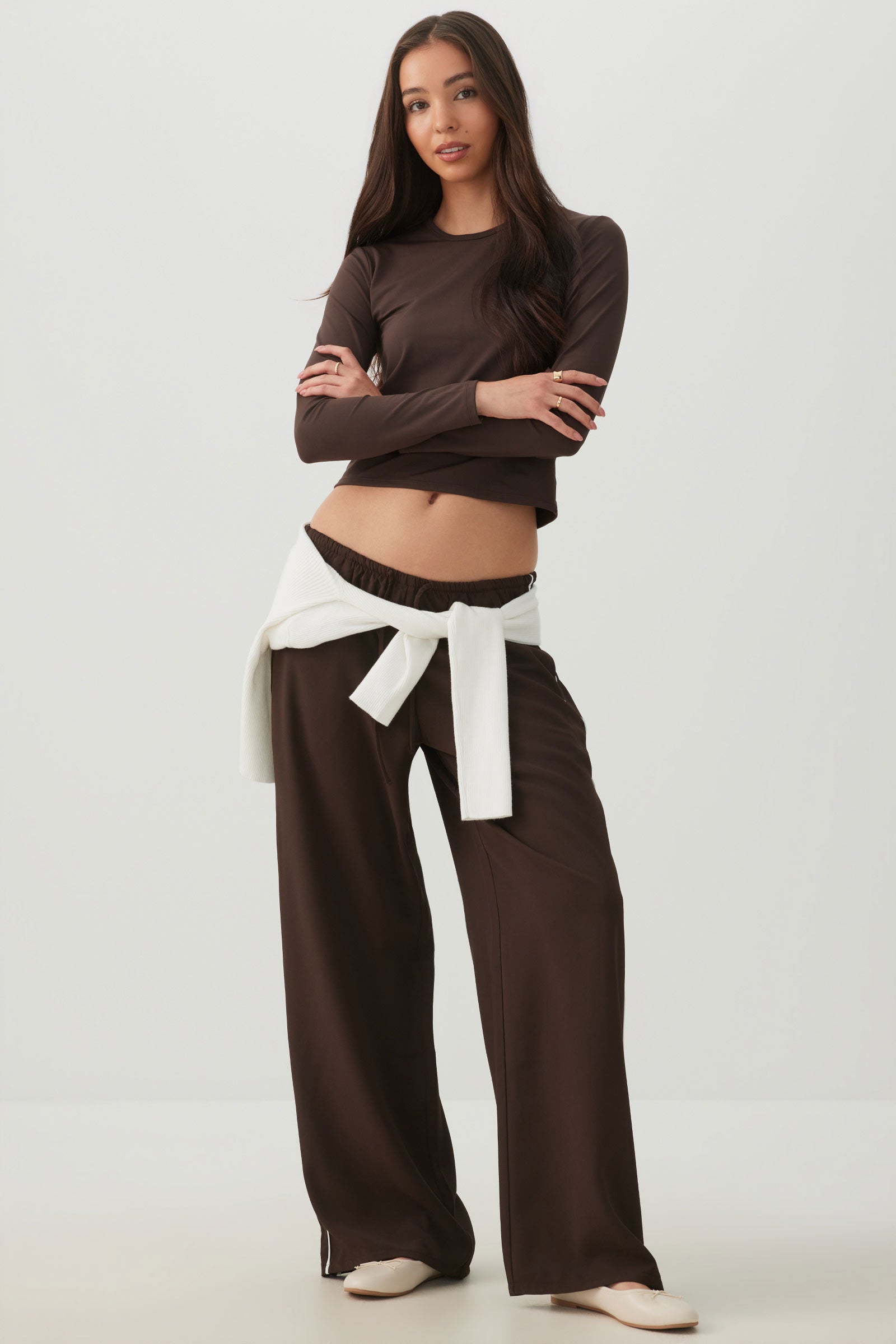 Super Soft Long Sleeve Crop T-Shirt | Ardene