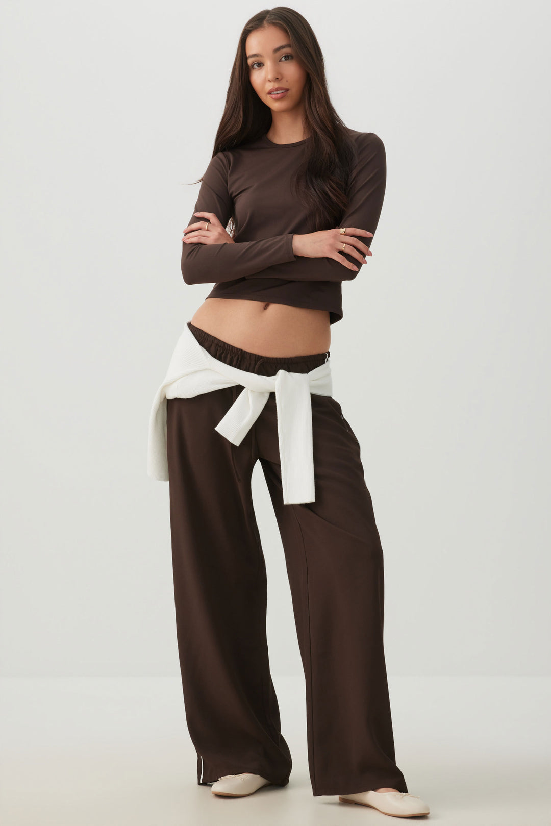 Super Soft Long Sleeve Crop T-Shirt
