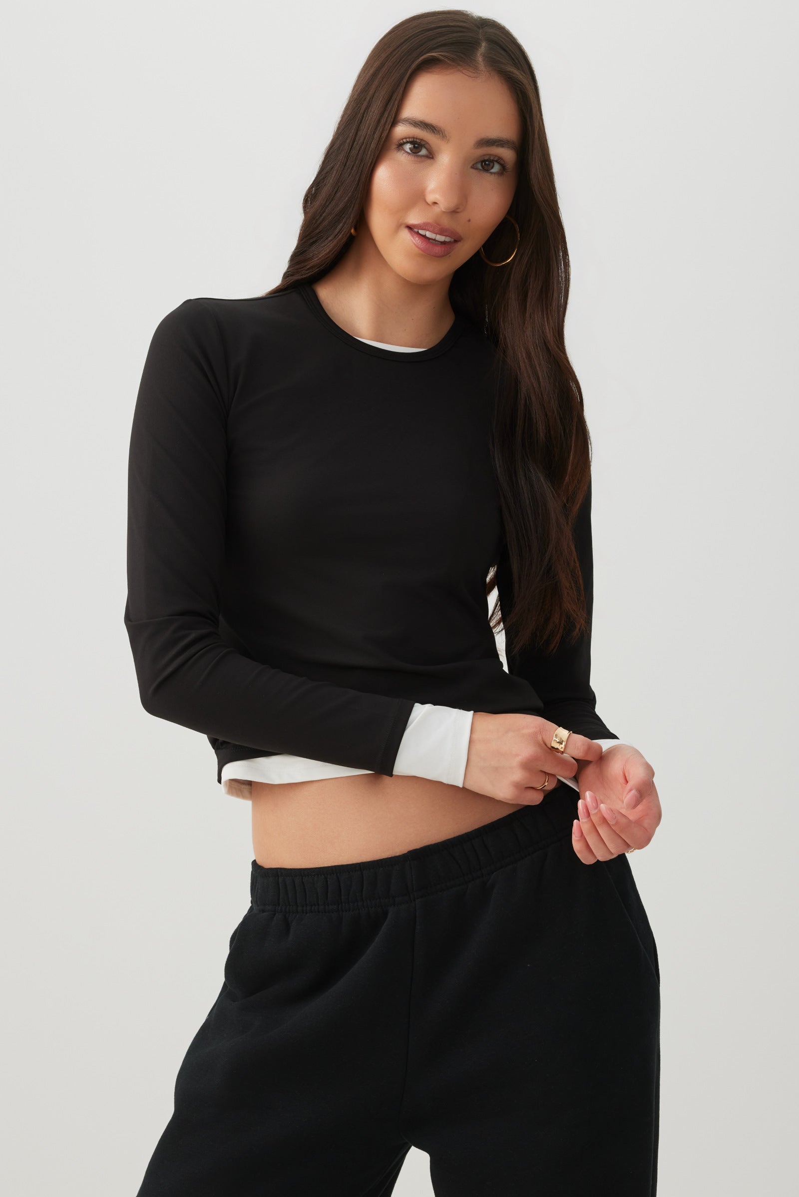 Super Soft Long Sleeve Crop T-Shirt | Ardene