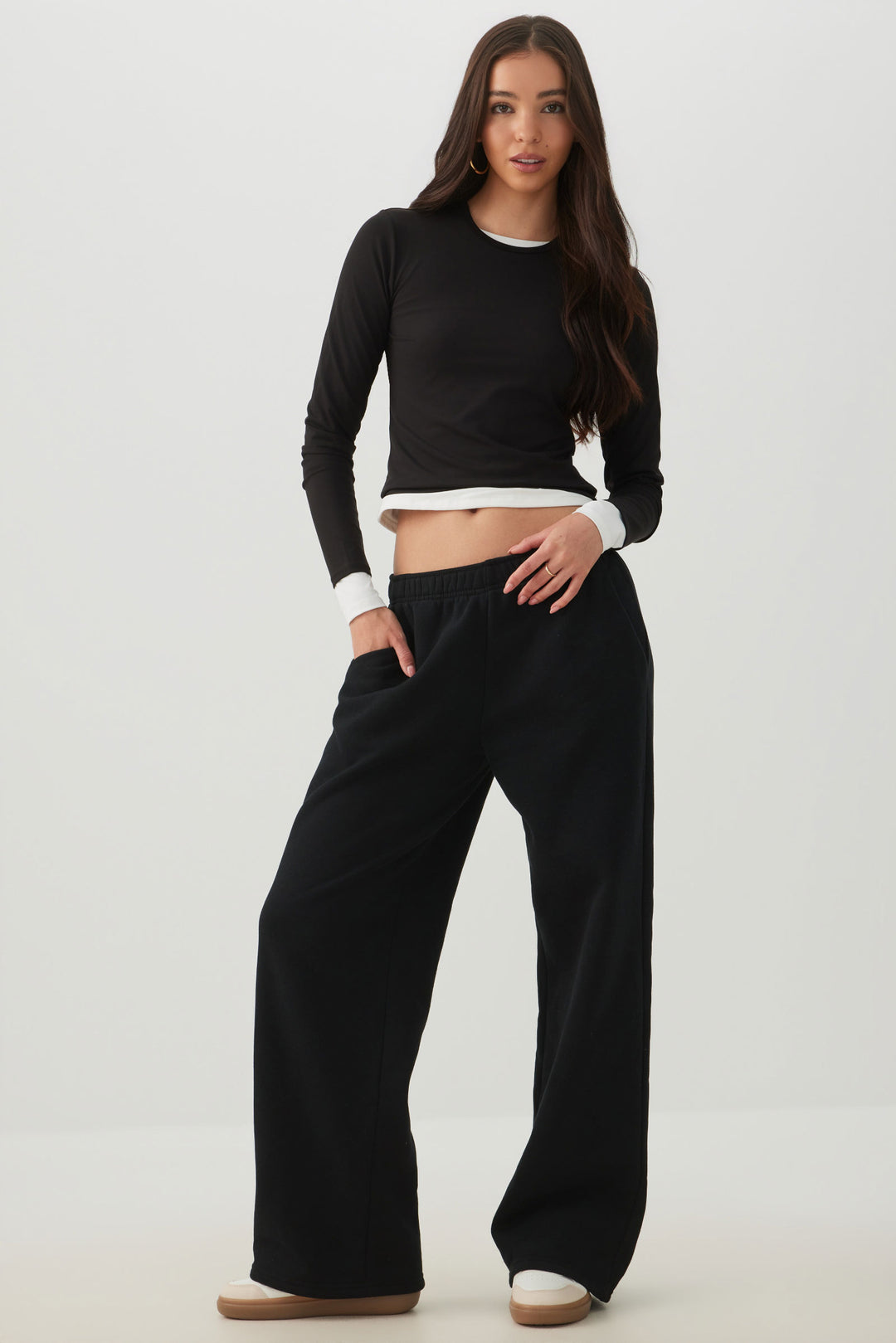 Super Soft Long Sleeve Crop T-Shirt