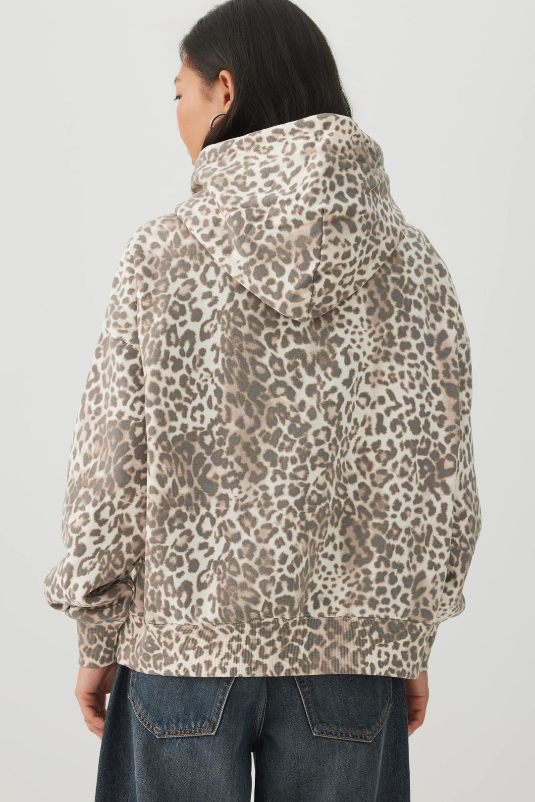 Leopard Print Relaxed Hoodie