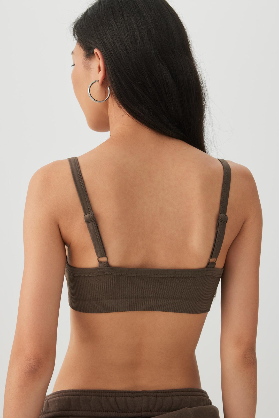 Soutien-gorge léger côtelé sans coutures