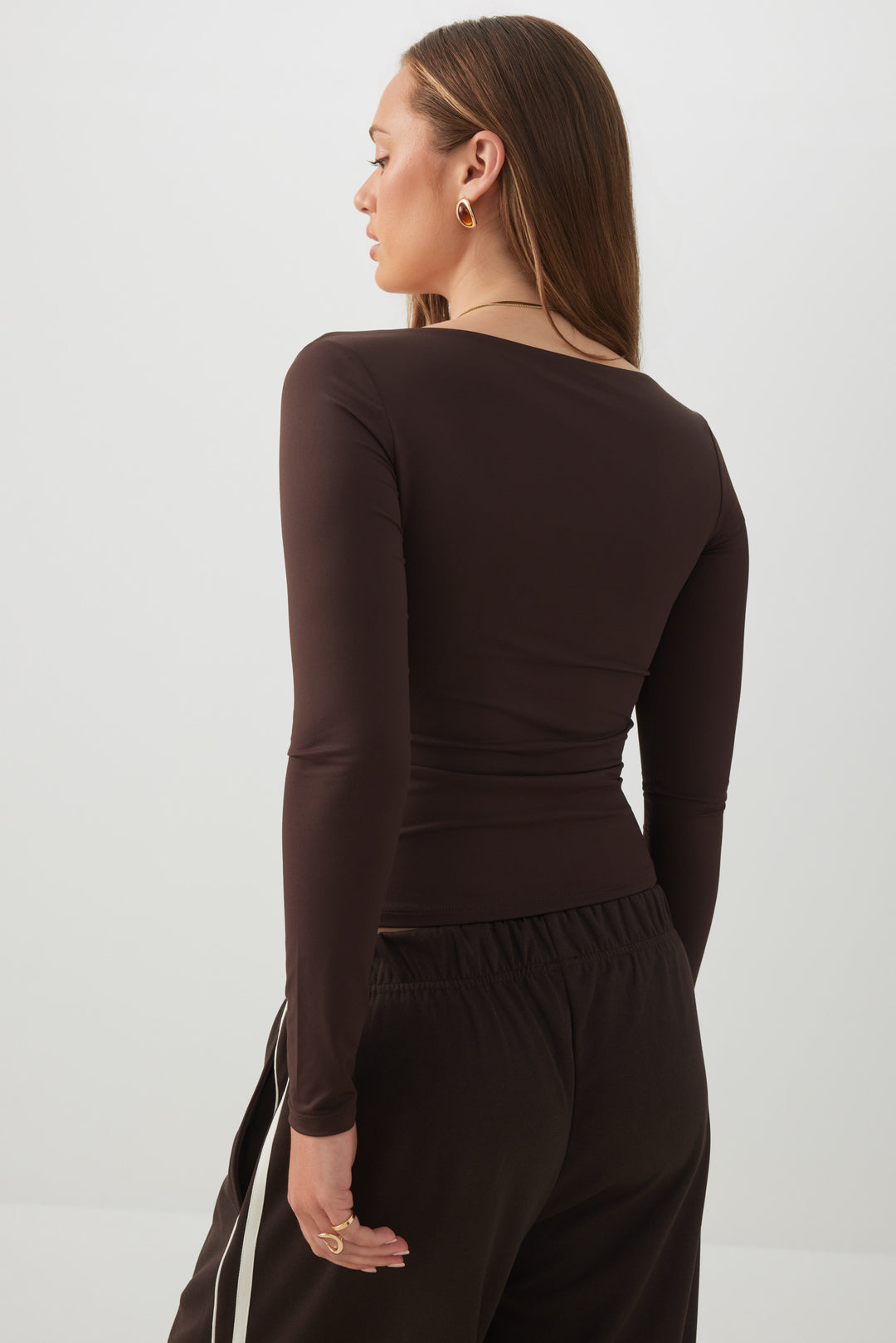 Scoop Neck Long Sleeve Top