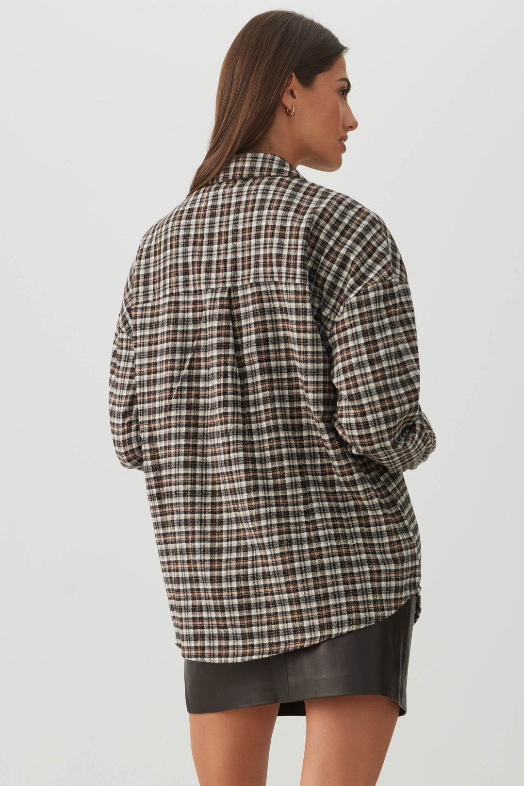 Chemise ample à carreaux