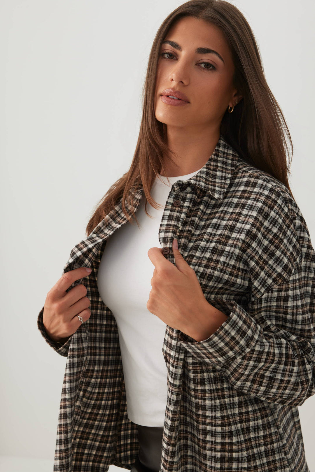 Chemise ample à carreaux