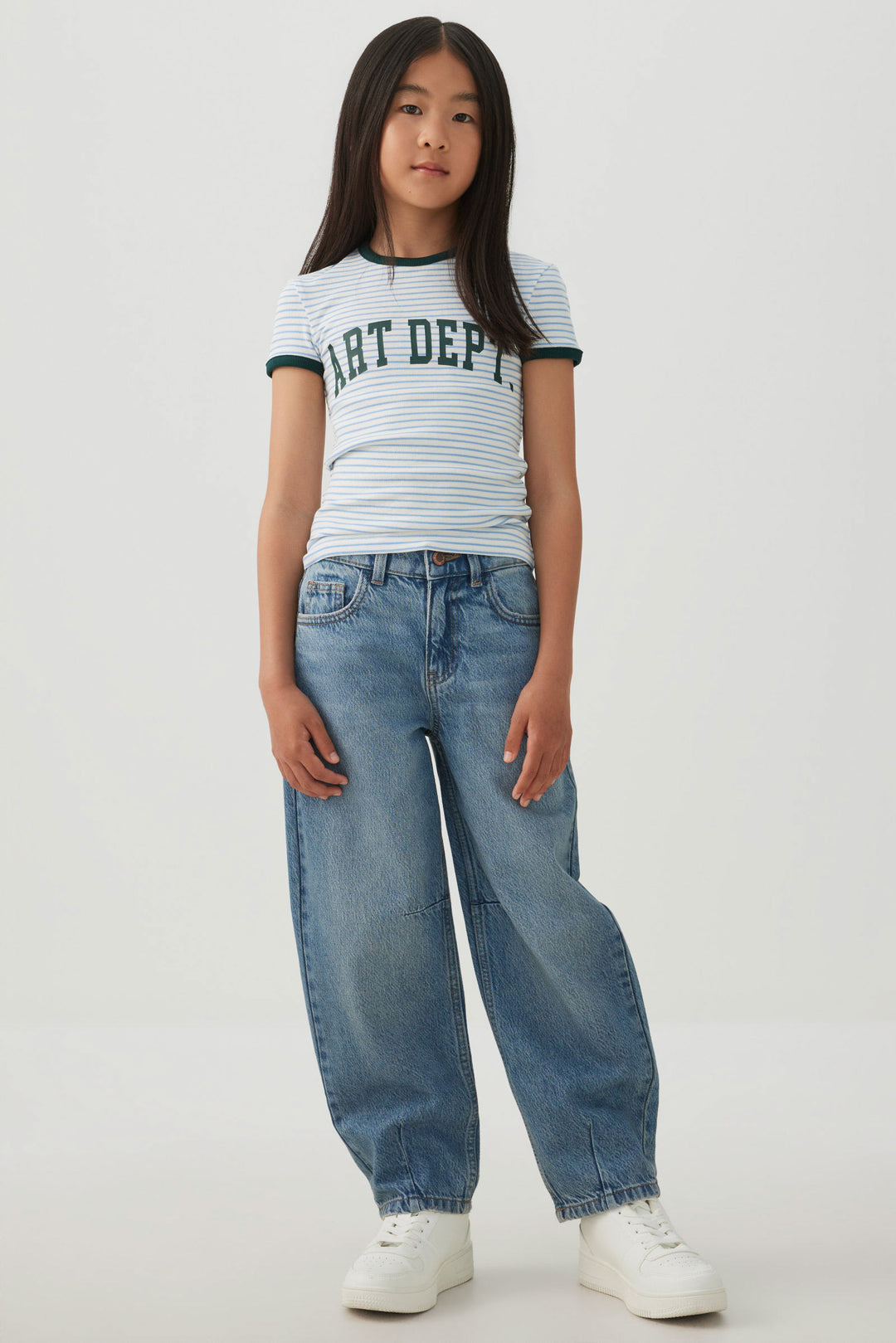 Striped Rib Ringer T-Shirt