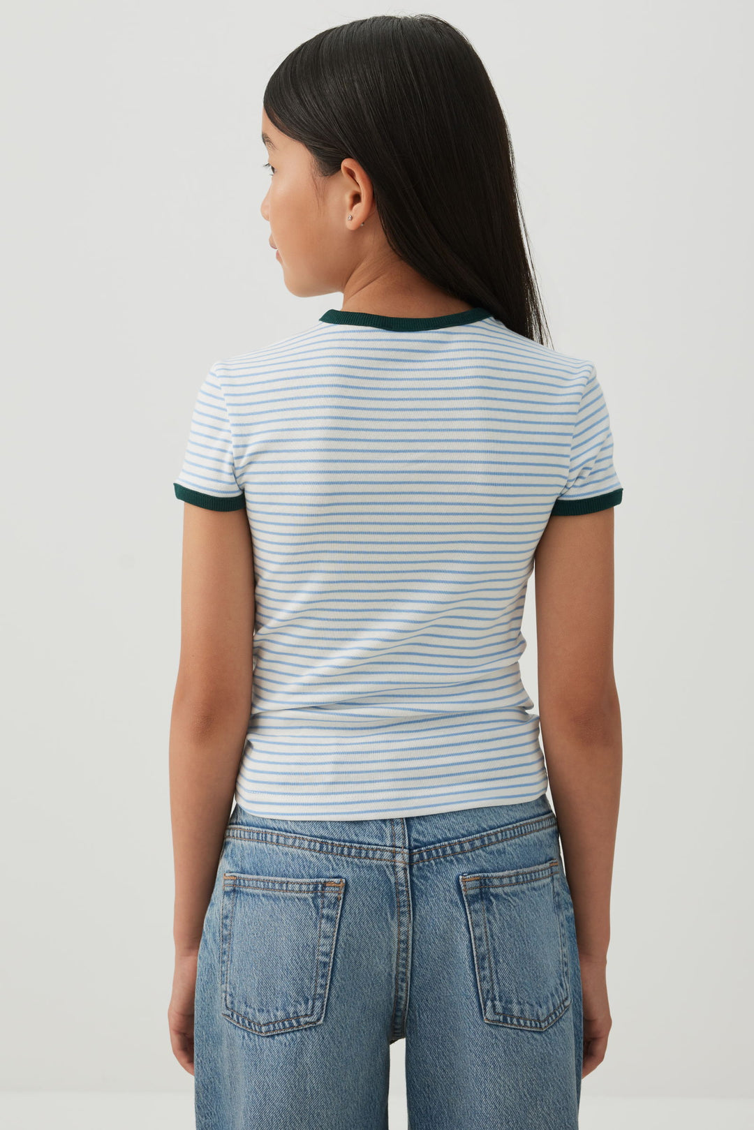 Striped Rib Ringer T-Shirt