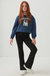 Pantalon évasé en coton