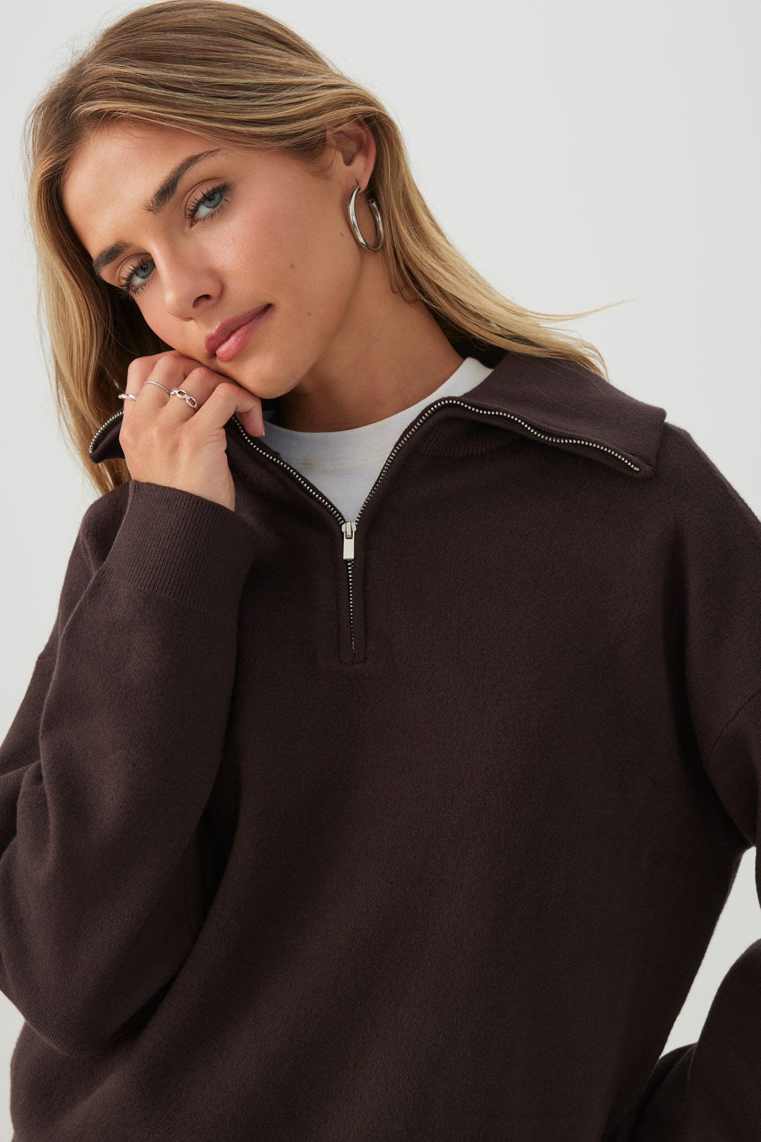 Half Zip Polo Sweater