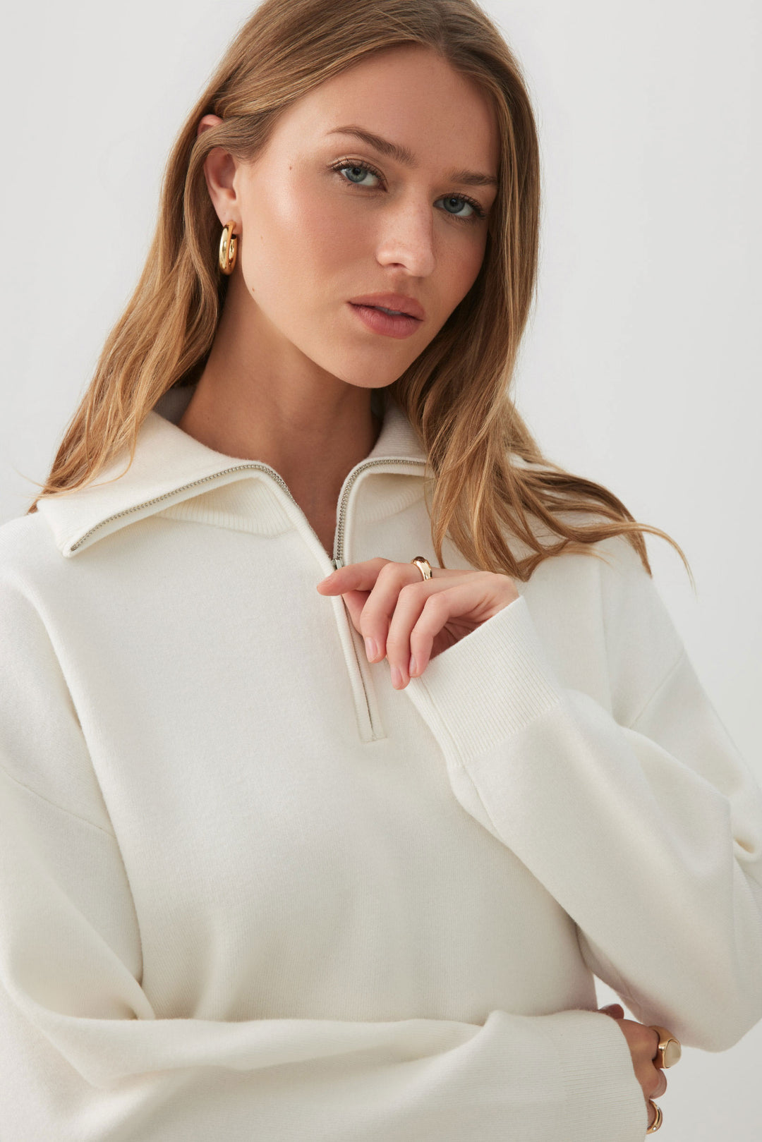 Half Zip Polo Sweater