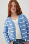 Striped Boxy Cardigan