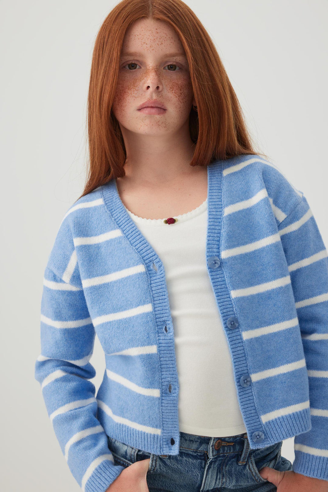 Striped Boxy Cardigan