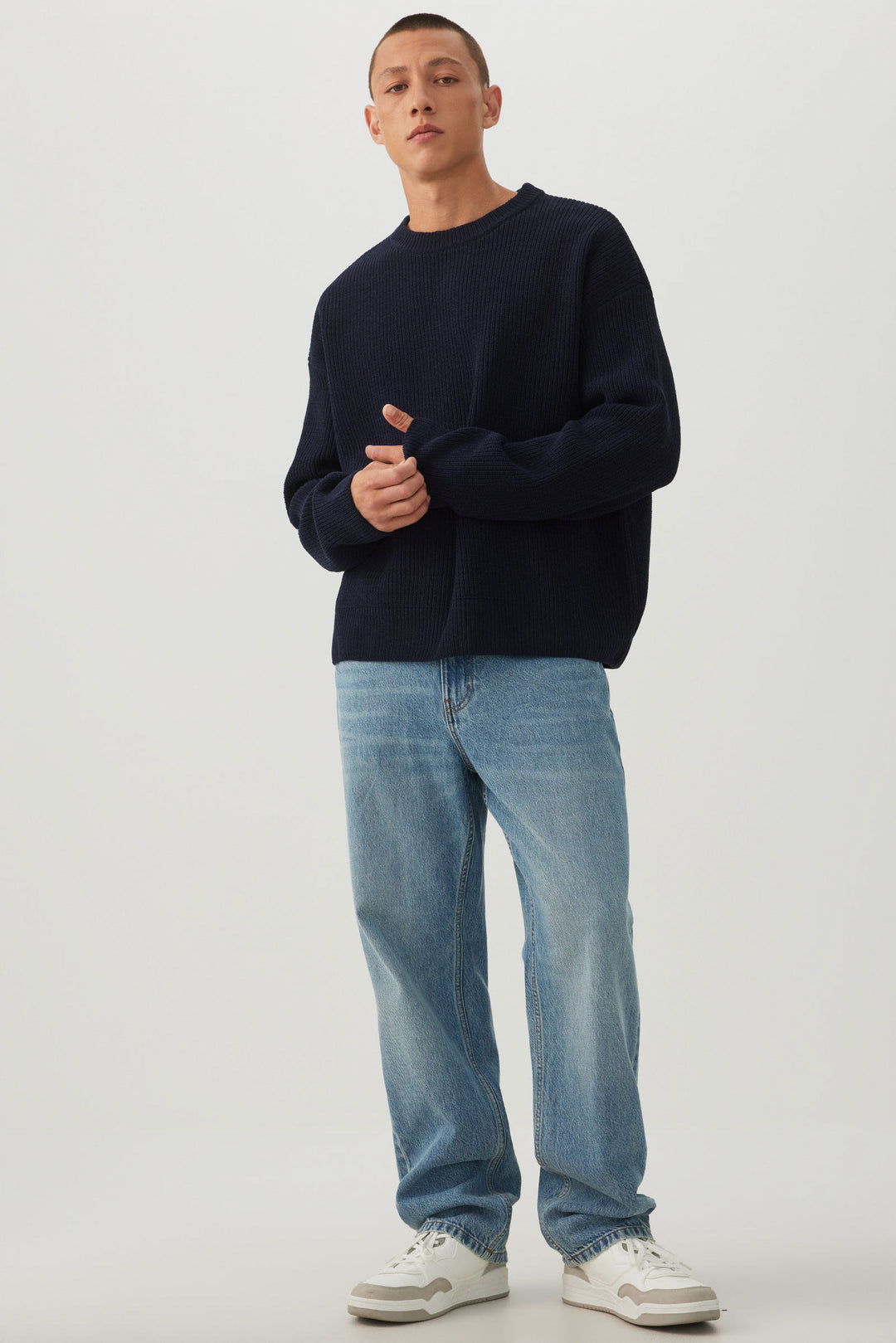 Boxy Chenille Knit Sweater