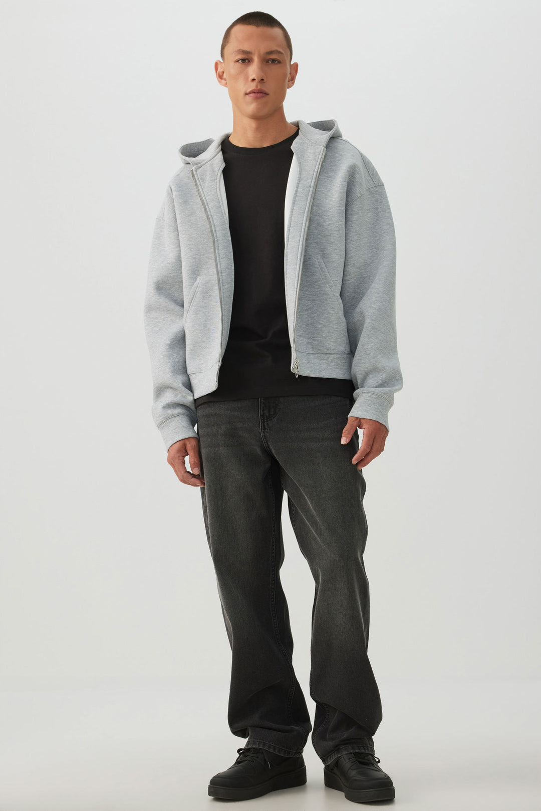 Double Knit Zip Up Hoodie