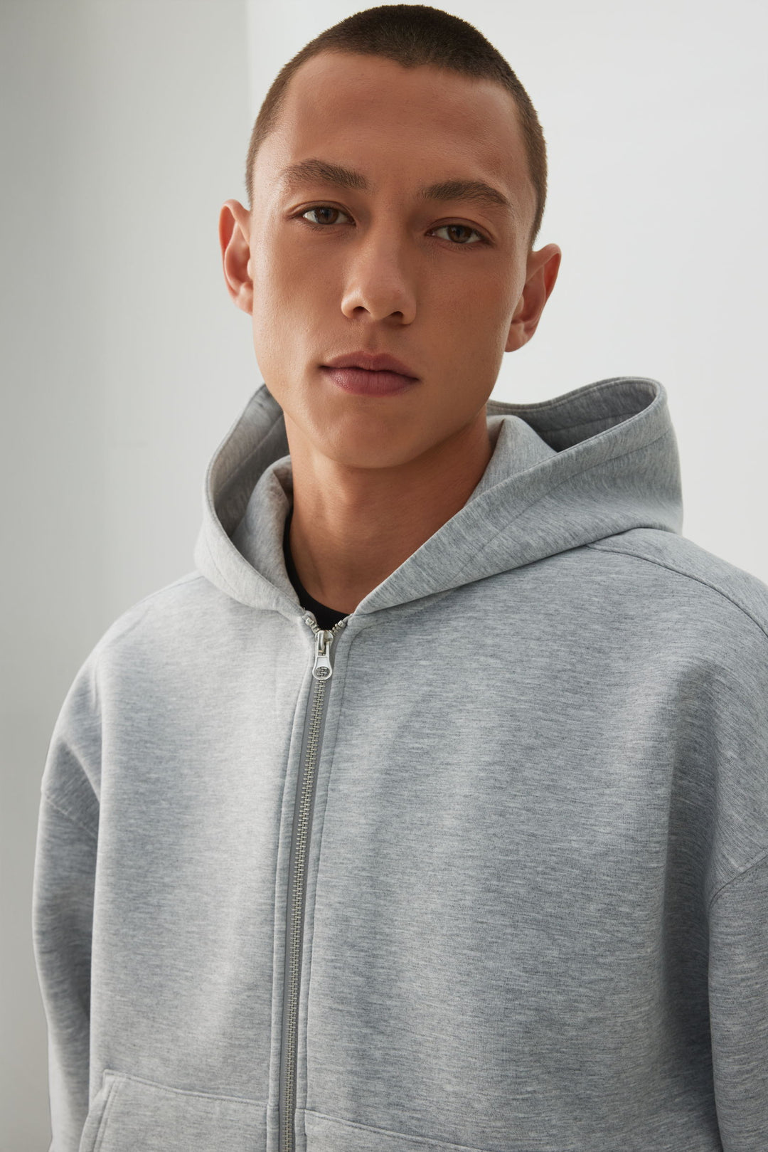 Double Knit Zip Up Hoodie