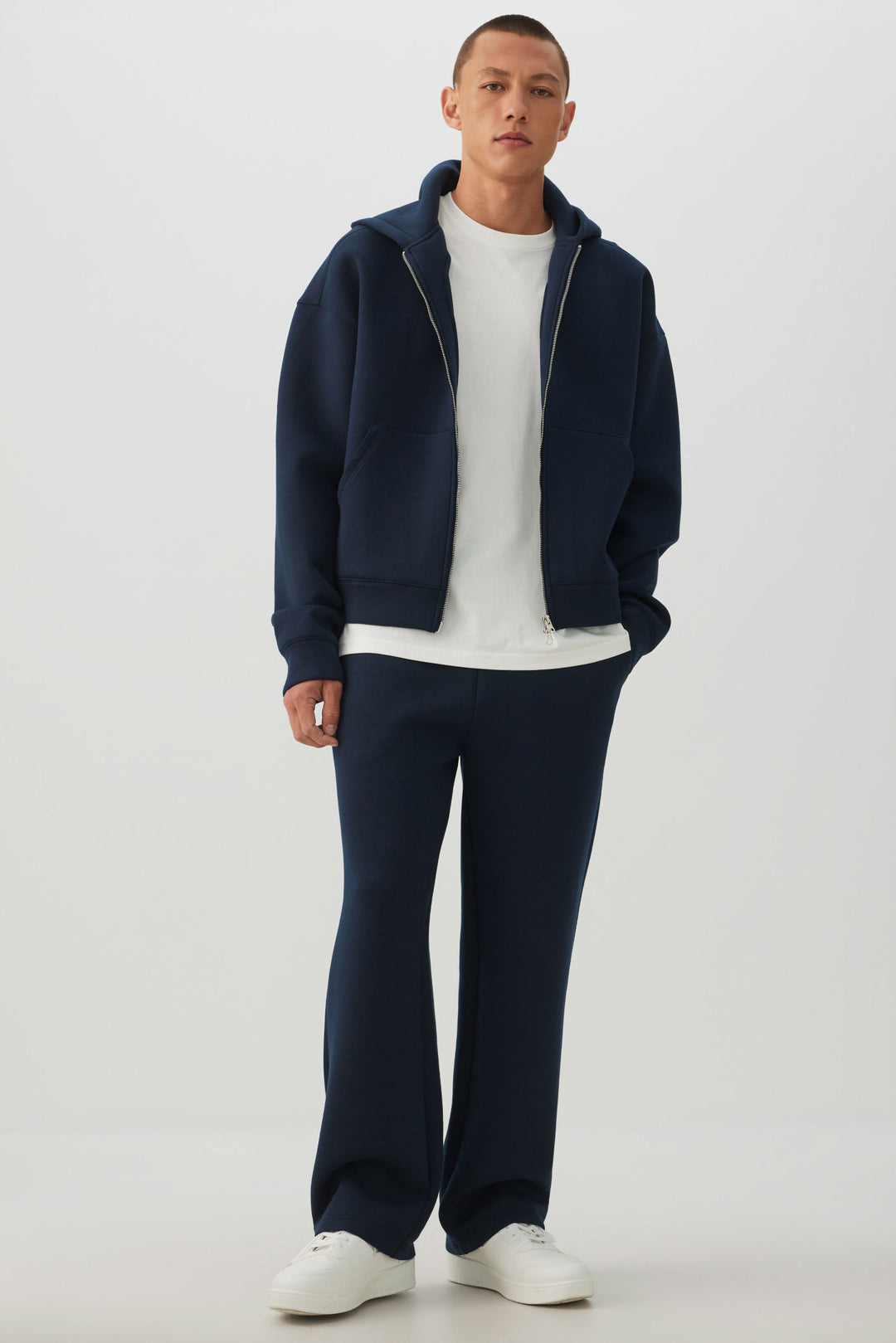 Veste à capuchon en maille double