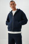 Veste à capuchon en maille double