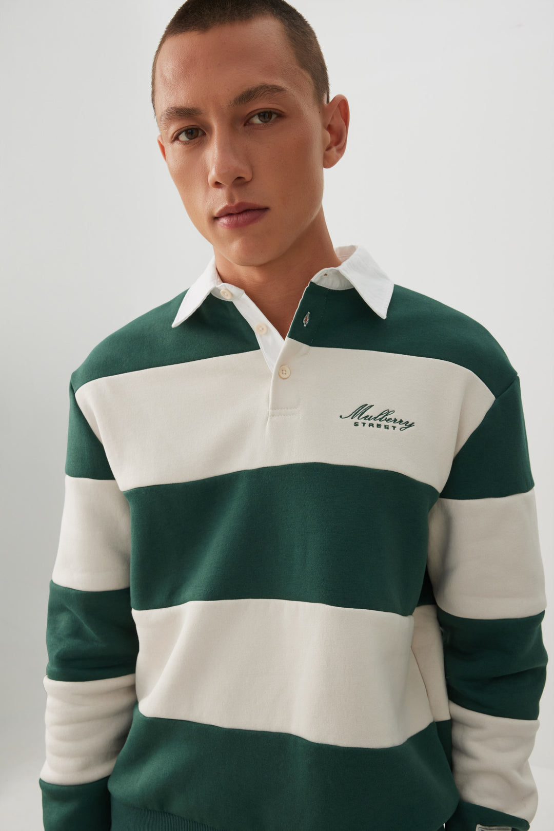 Striped Fleece Polo