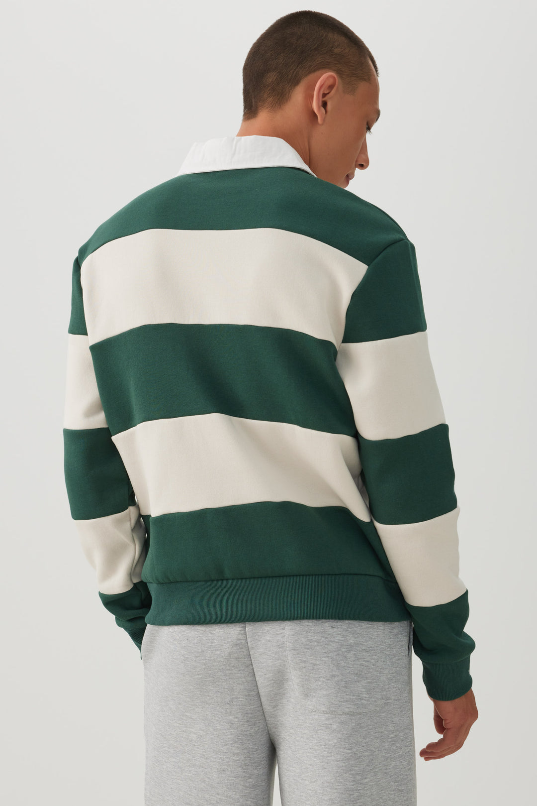 Striped Fleece Polo