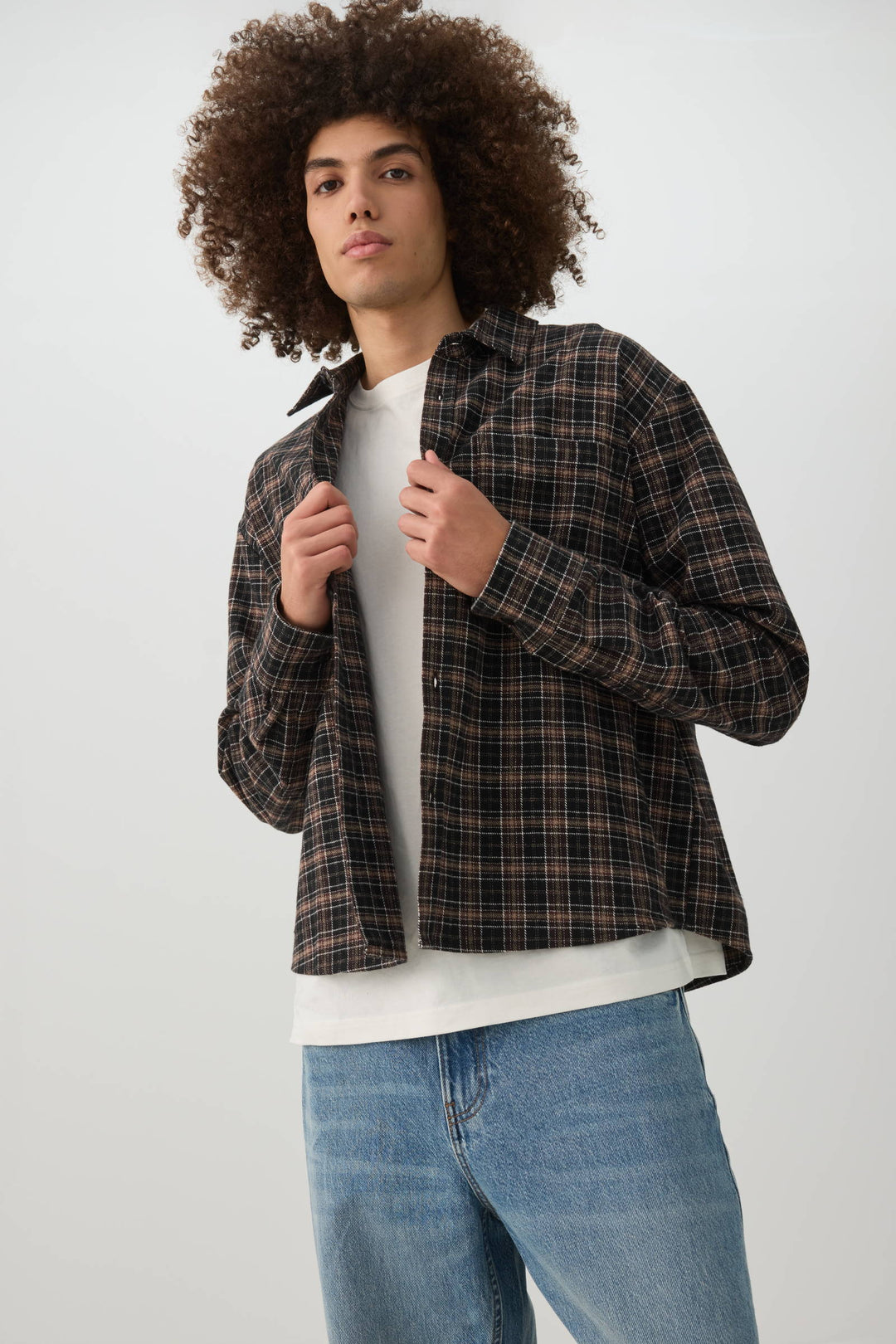 Chemise à carreaux ample