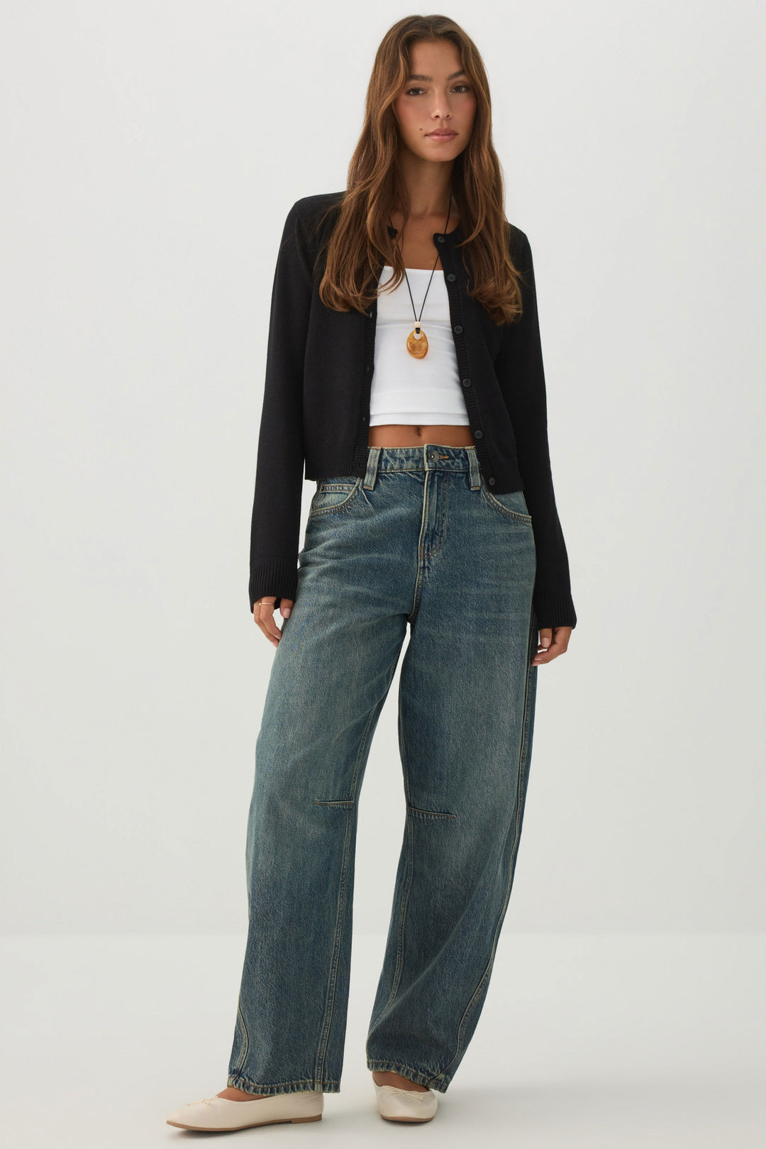 Button-Front Knit Cardigan