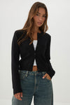 Button-Front Knit Cardigan