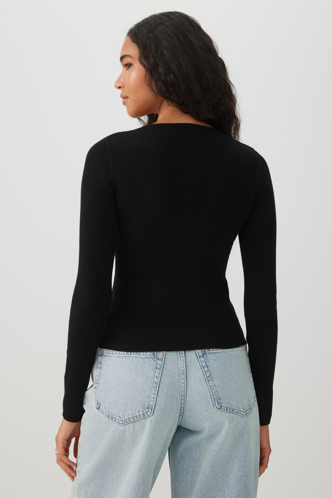 Fitted Ribbed Cardigan