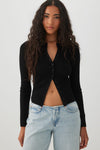 Fitted Ribbed Cardigan