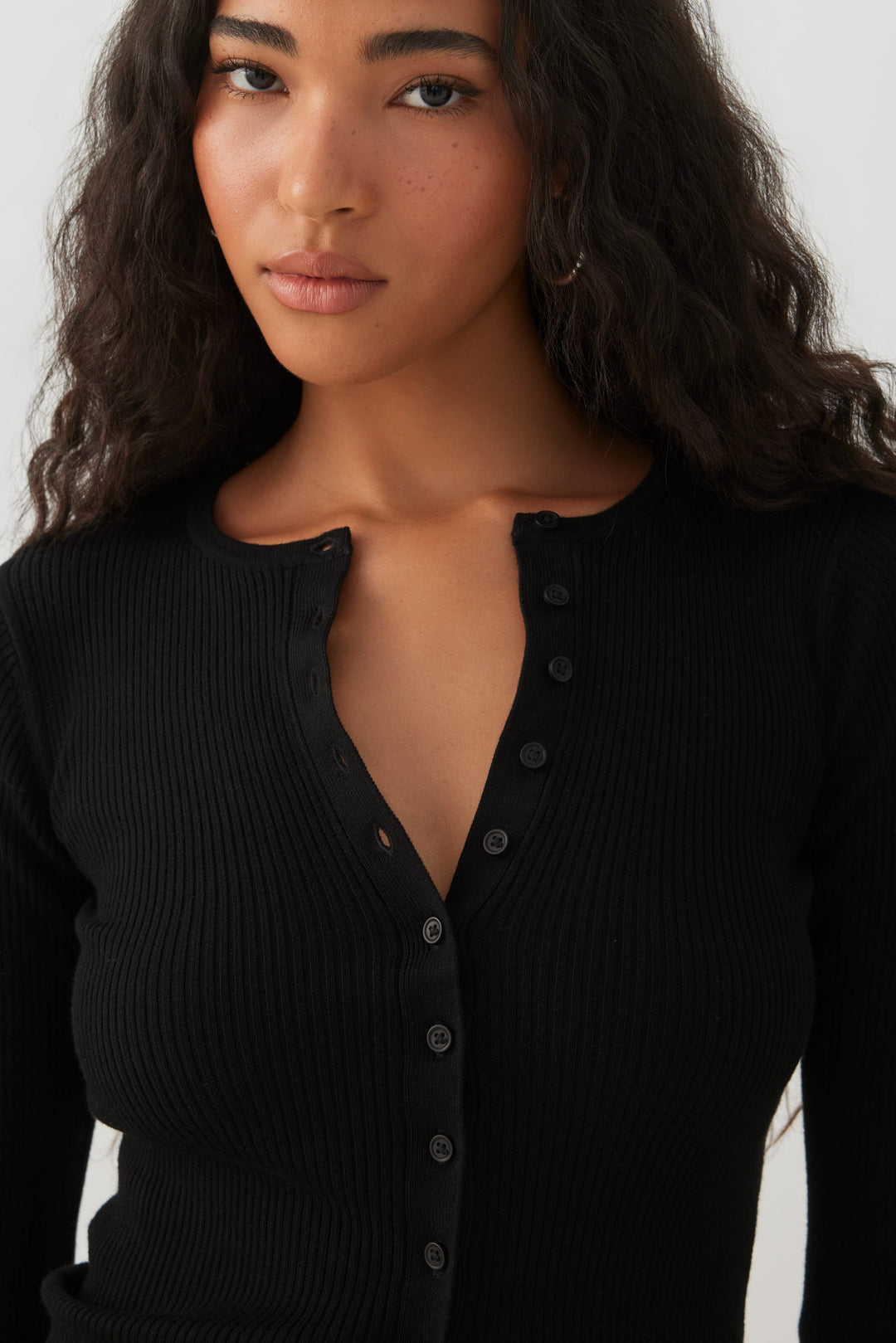 Fitted Ribbed Cardigan